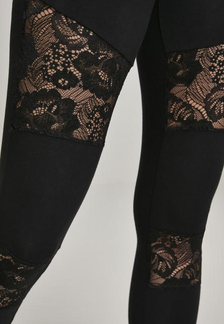 Urban Classics Laces Inset жіночі лосини, чорні