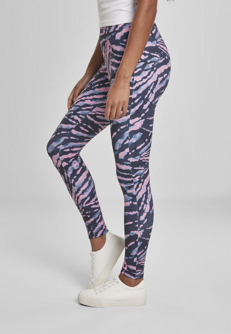 Urban Classics Tie Dye жіночі легінси з високою талією, рожеві