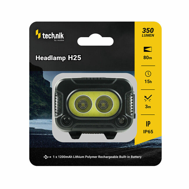Technik налобний ліхтар LED CREE XPG-2+LED COB з гумуванням USB-C червоне світло стробоскоп