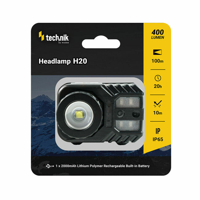 Technik налобний ліхтар S LED CREE XPG-2 micro-USB з гумовим покриттям, червоне світло