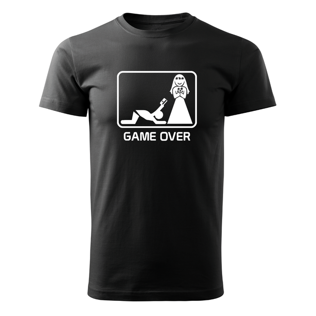 DRAGOWA Game Over футболка 160g/m2, чорна