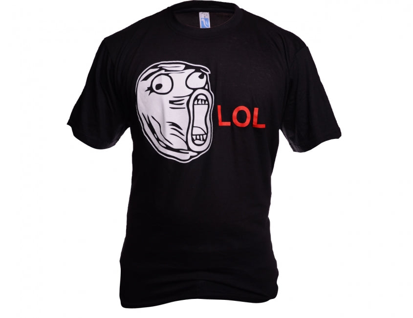 O&T Funny прикольні meme face lol футболка, чорна