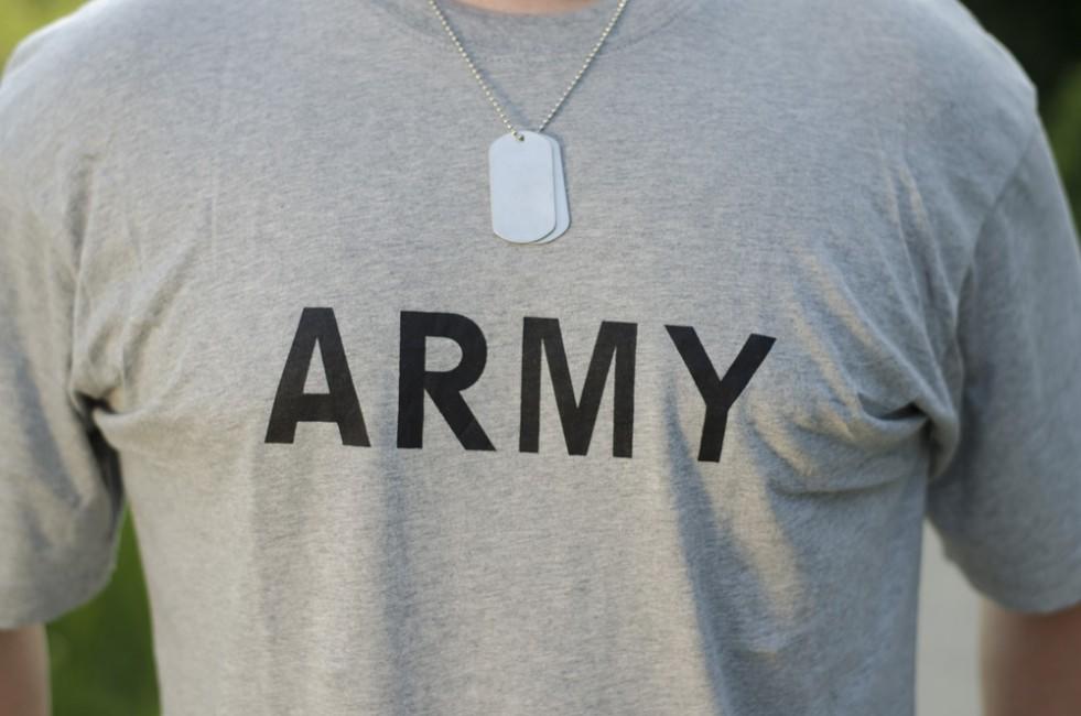 MFH футболка army з написом, сіра