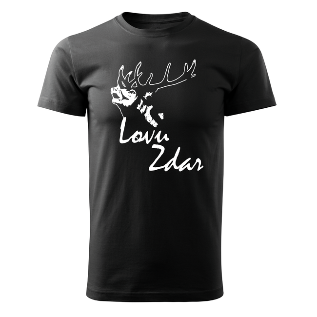 DRAGOWA Lovu Zdar коротка футболка, чорна 160g/m2