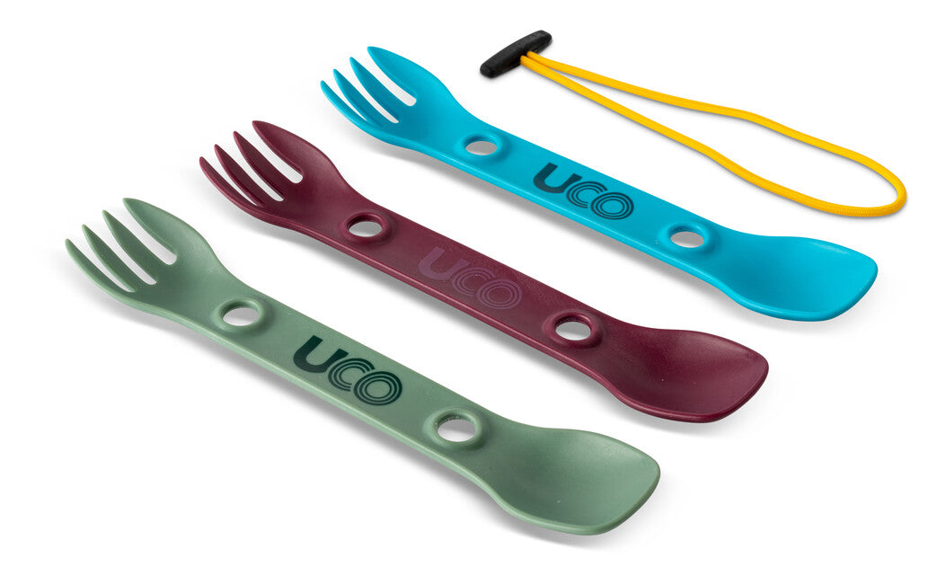 UCO Mini Spork набір приборів 3 шт., зелена, фіолетова, синя