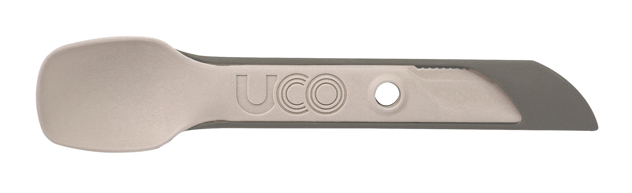 UCO Switch комплект приладів Spork з петлею для кріплення та тримачем для виделки, пісочний