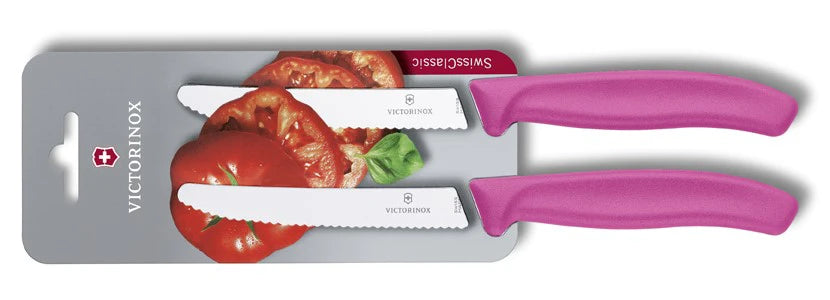 Victorinox Swiss Classic двосекційний набір ножів для помідорів, рожевий
