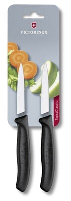 Victorinox Swiss Classic набір ножів з гладким лезом, 2 шт., чорні