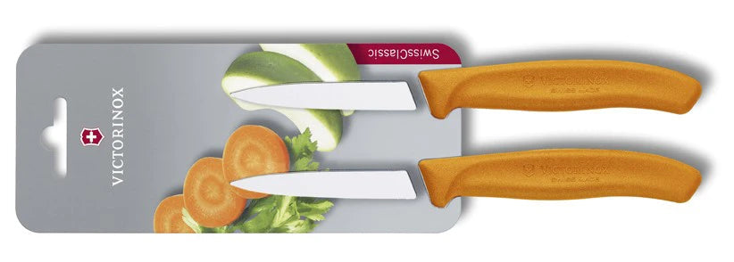 Victorinox Swiss Classic набір із 2 ножів з гладким лезом, помаранчевий