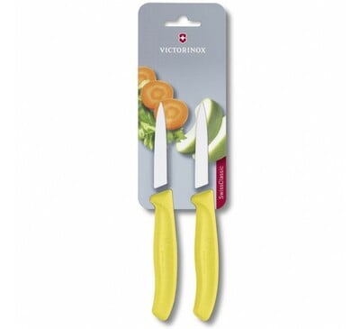 Victorinox Swiss Classic набір із 2 ножів з гладким лезом, жовтий