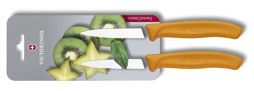 Victorinox Swiss Classic набір з 2 ножів із зубчастим лезом, помаранчевий