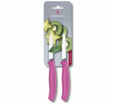 Victorinox Swiss Classic 2-дільний набір ножів із зубчастим лезом, рожевий