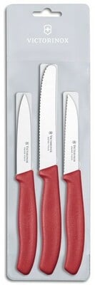 Victorinox Swiss Classic набір ножів із 3 шт., червоний