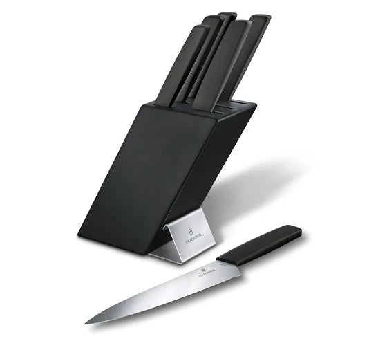 Victorinox Swiss Modern блок з чорними ножами