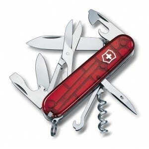 Victorinox Climber багатофункціональний ніж 91 мм 14 функцій, прозорна червона