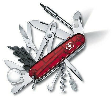 Victorinox CyberTool Lite багатофункціональний ніж 91mm з LED та 36 функцій, прозора червона