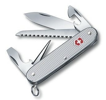 Victorinox Farmer Alox багатофункціональний ніж 93 мм, рифлена рукоять, срібна, 9 функцій