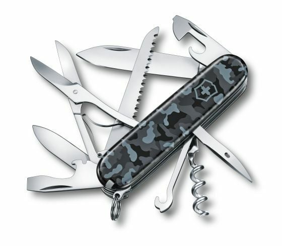 Victorinox Huntsman багатофункціональний ніж 91 мм Navy Camo, маскувальна сіро-синя, 15 функцій