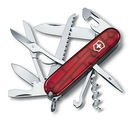 Victorinox Huntsman багатофункціональний нож ruby 91мм, прозора червона, 15 функцій, блістер