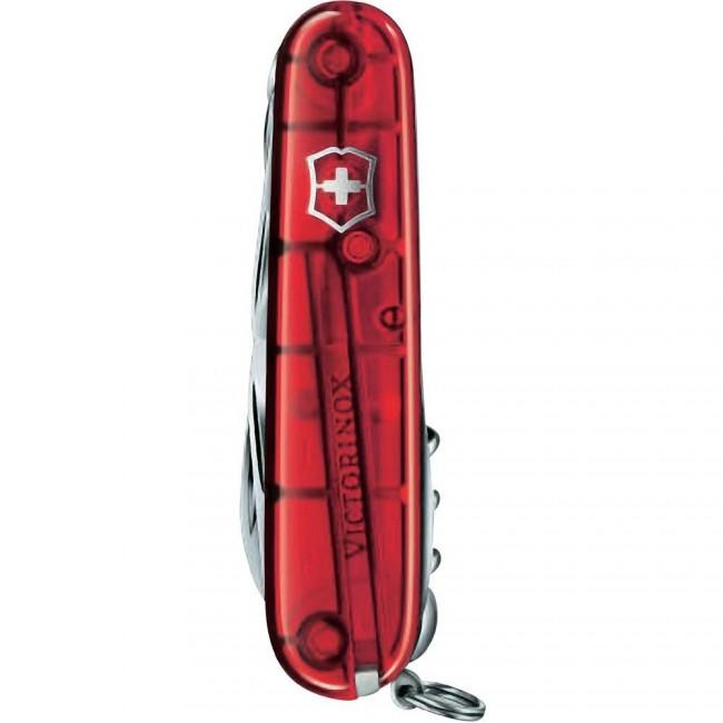 Victorinox Huntsman кишеньковий ніж 91mm, прозорий, червоний