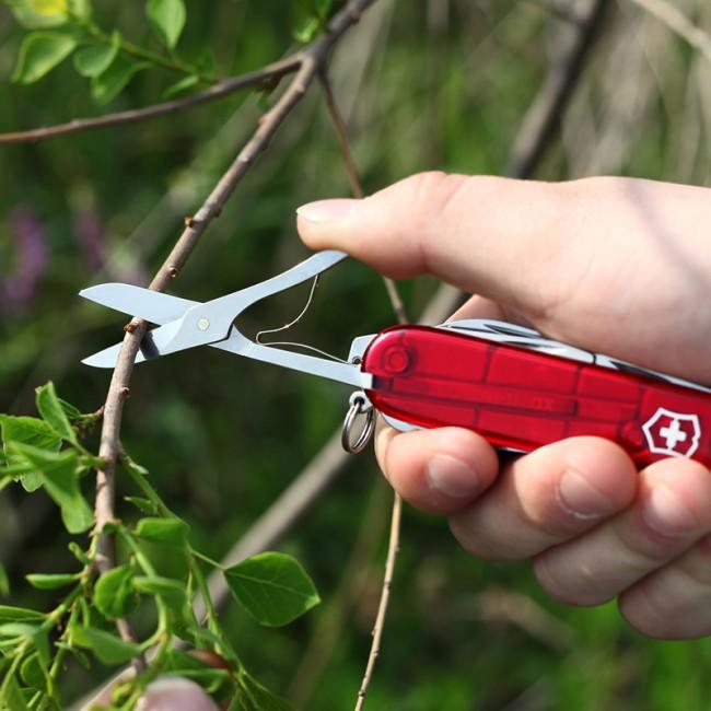 Victorinox Huntsman кишеньковий ніж 91mm, прозорий, червоний