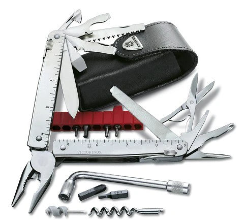 Victorinox SwissTool X Plus багатофункціональний інструмент у шкіряному чохлі