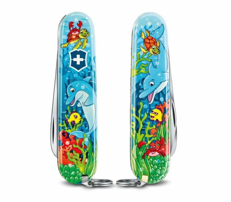 Victorinox My First Animal Edition багатофункціональний ніж для дітей, мотив дельфіна, 9 функцій