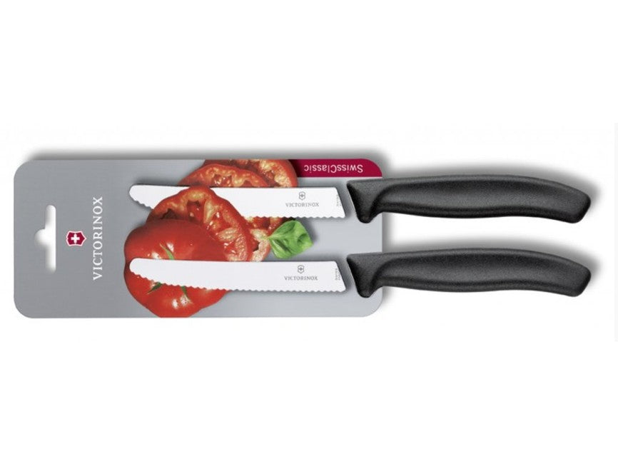 Victorinox набір 2 ножів для помідорів, чорний