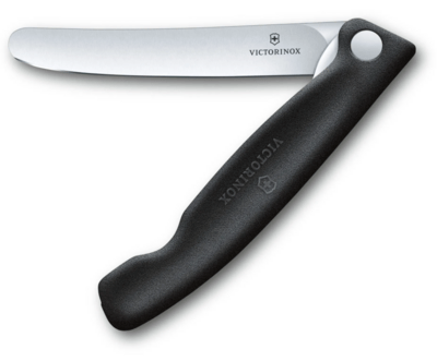 Victorinox Swiss Classic складний ніж для фруктів і овочів гладке лезо, чорний