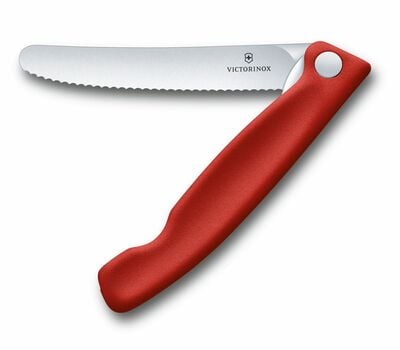 Victorinox Swiss Classic складний ніж для фруктів та овочів із зубчастим лезом, червоний