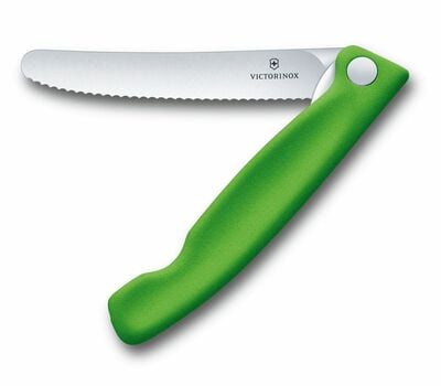 Victorinox Swiss Classic складний ніж для фруктів і овочів з зубчастим лезом, зелений