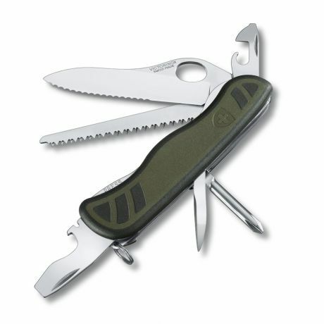 Victorinox Soldiers Knife багатофункціональний ніж 111 мм, 10 функцій, зелено-чорний, блістер
