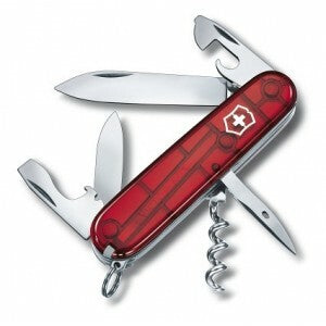Victorinox Spartan мультифункціональний ніж 91 мм blister, 12 функцій, прозора червона