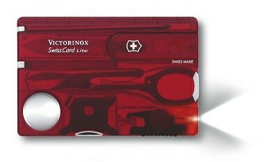 Victorinox SwissCard Lite складаний ніж Ruby, прозора червона, 13 функцій