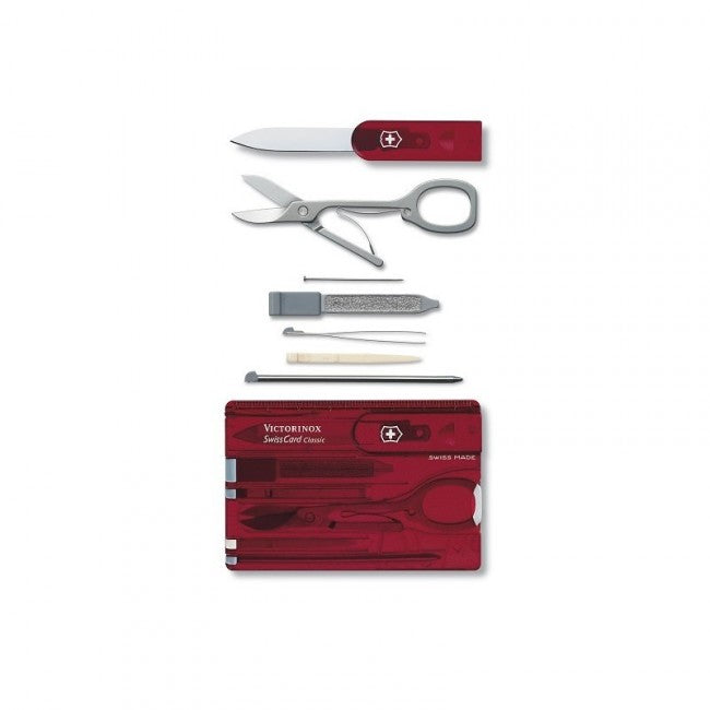 Victorinox SwissCard мультифункціональна карта 10в1, червона