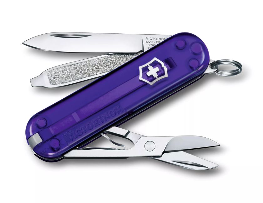 Victorinox Classic SD складаний ніж, прозорий, фіолетовий