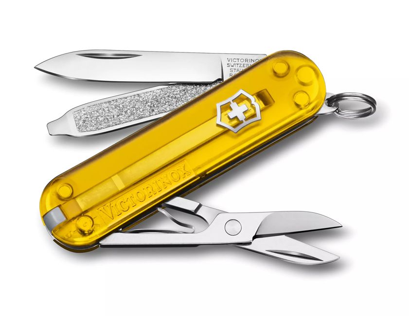 Victorinox Classic SD складаний ніж, прозоре, жовте