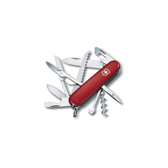 Victorinox Huntsman складний ніж 91mm, прозорий Celidor червоний