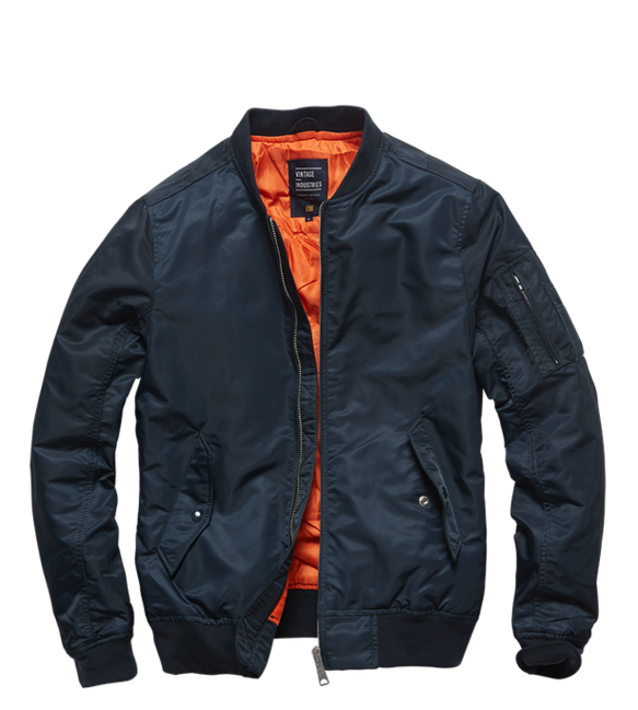 Vintage Industries Welder Bomber перехідна куртка, night sky темно-синя
