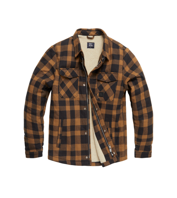 Vintage Industries Craft важка шерпа куртка, жовта в клітинку