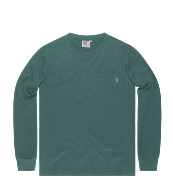 Vintage Industries Grant футболка з довгим рукавом та кишенею, океанський синя