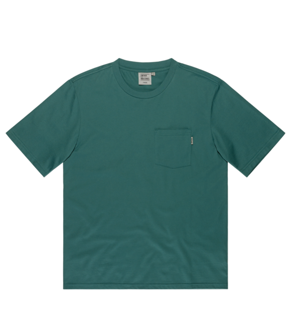 Vintage Industries сіра футболка з кишенею, океанський синя