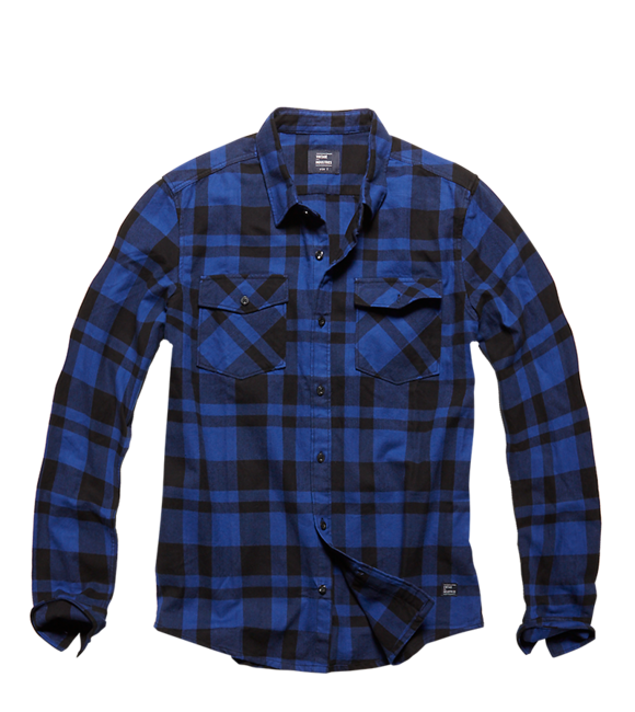 Vintage Industries Austin сорочка, синя клітинка