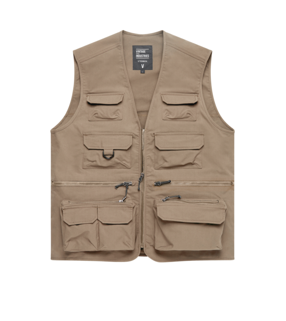 Vintage Industries Legend рибальський жилет, бежевий