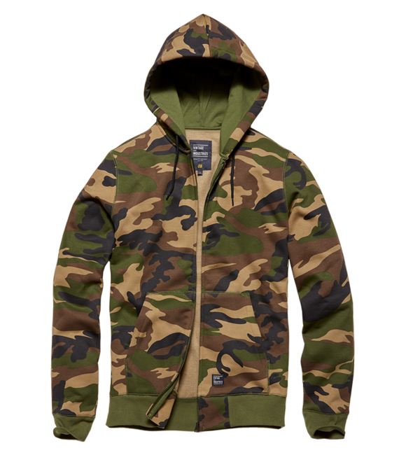 Vintage Industries Redstone толстовка з капюшоном, woodland camo