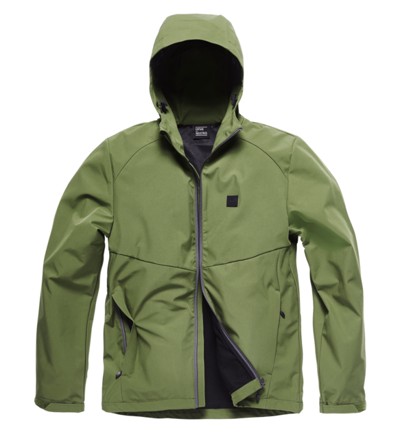 Vintage Industries Ather софтшел куртка, оливкова