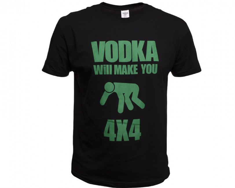 O&T смішна футболка з гумором vodka, чорна