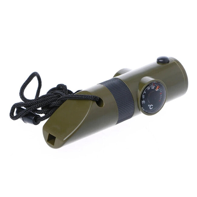 WARAGOD Echo багатофункціональний аварійний свисток 7 в 1, армійський зелений