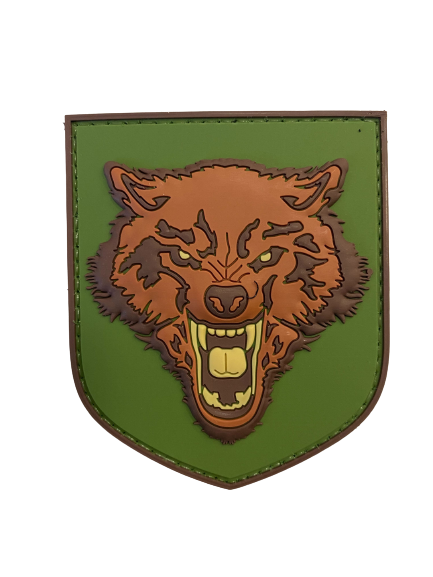 WARAGOD 3D Wolf PVC нашивка, кольорова