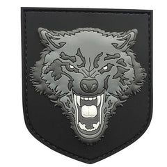 WARAGOD 3D Wolf нашивка ПВХ, сіра